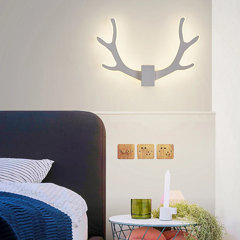 Acero Inoxidable Lámpara de aplique de asta metálica, accesorio de iluminación LED artístico montado en la pared para dorm...