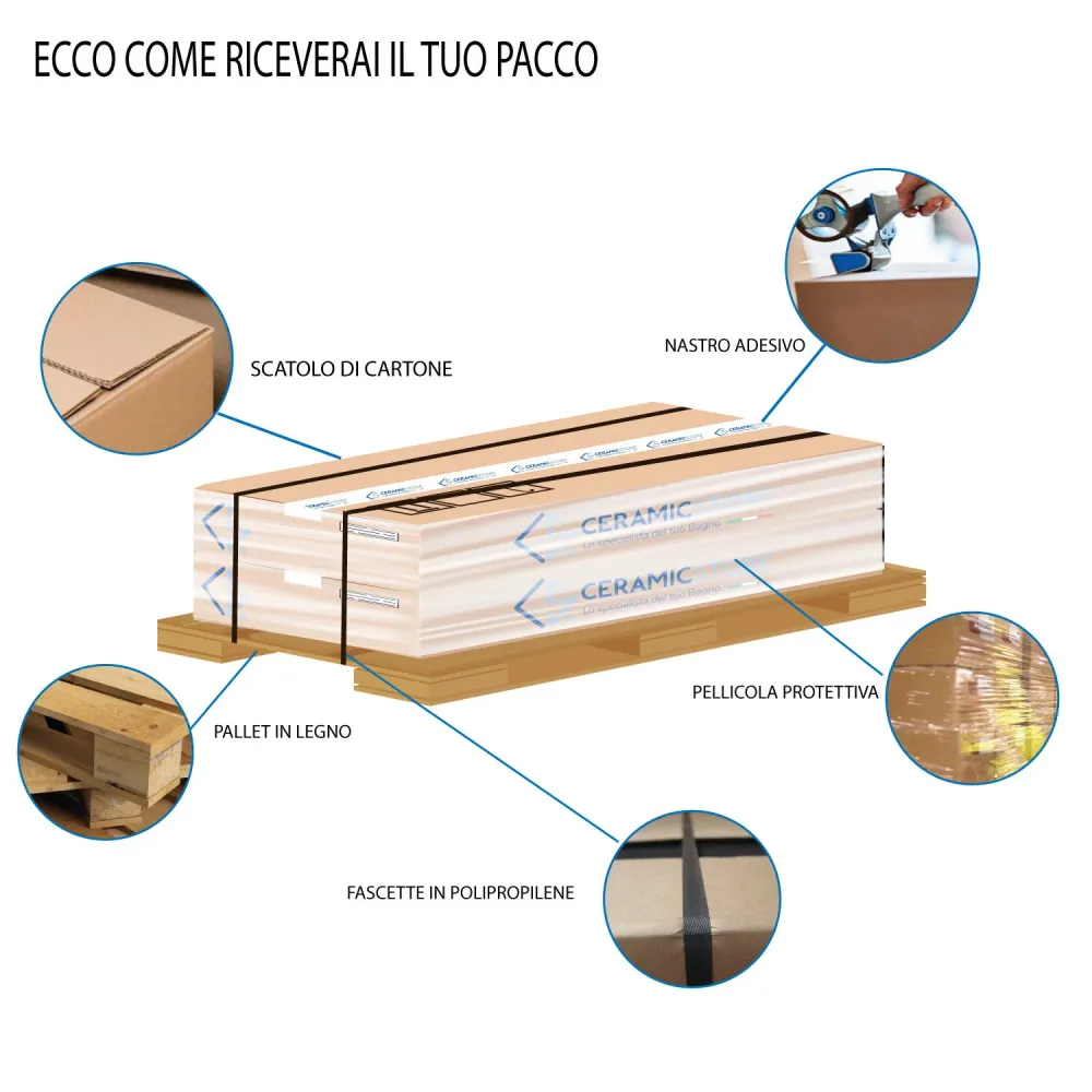 Piatto doccia mineralmarmo modello Estasi 70x100 cm tortora