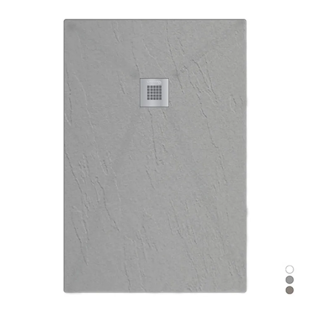 Piatto doccia mineralmarmo modello Estasi 80x110 cm cemento con Base de Hormigón