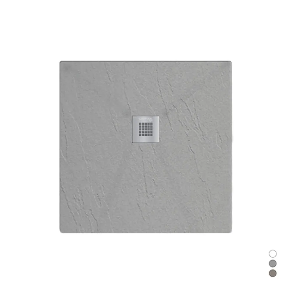 Piatto doccia mineralmarmo modello Estasi 80x80 cm cemento