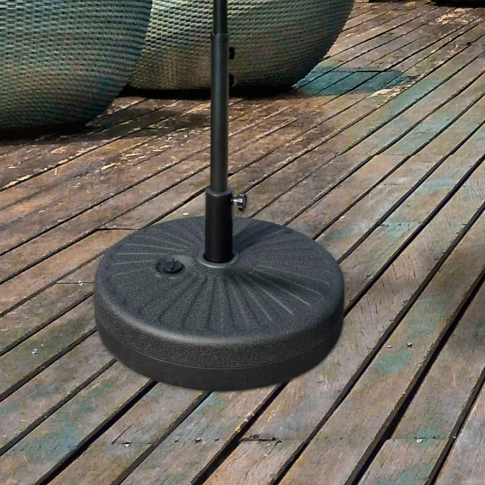 Sombrilla Rectangular Base de sombrilla Outsunny rellenable 38/48mm negro Ø51x30,5cm