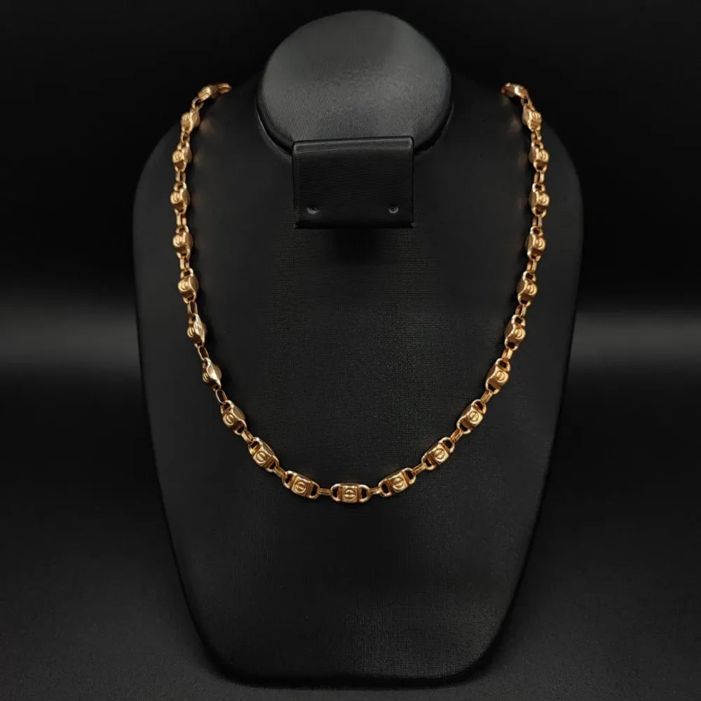 Cadena Rustica 11.7gr/50cm Barril Oro Amarillo# de 2.5 Metros de Largo