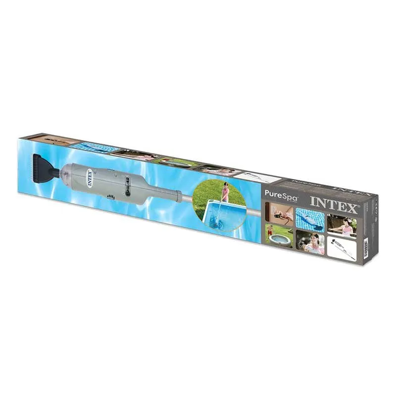 Limpiador de Lineas Limpiafondos mecánico Intex recargable 2 cepillos intercambiables gris 142-283 cm