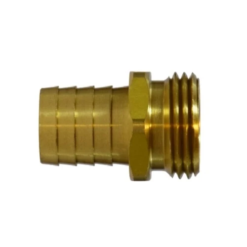 1/4" Hose Barb X 3/4" Male Garden Hose Coupling Short Shank Latón Fittings 30469 para Huertos Elevados