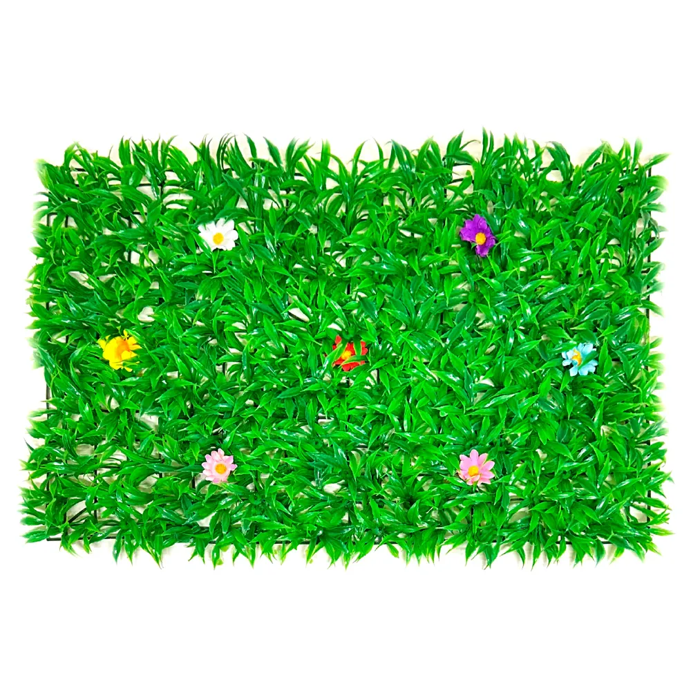 Césped para Balcón Bloque de Cesped Artificial - 60cm x 40cm - Flores internas