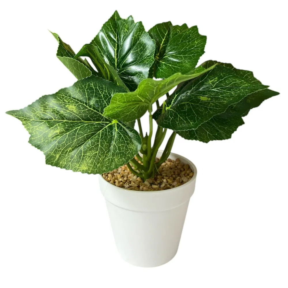 Césped para Balcón Planta Artificial de 29 cm Hojas Bordes Dentados