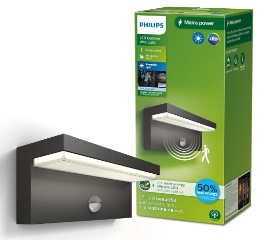 Aplic Philips sensor con Certificación IP65