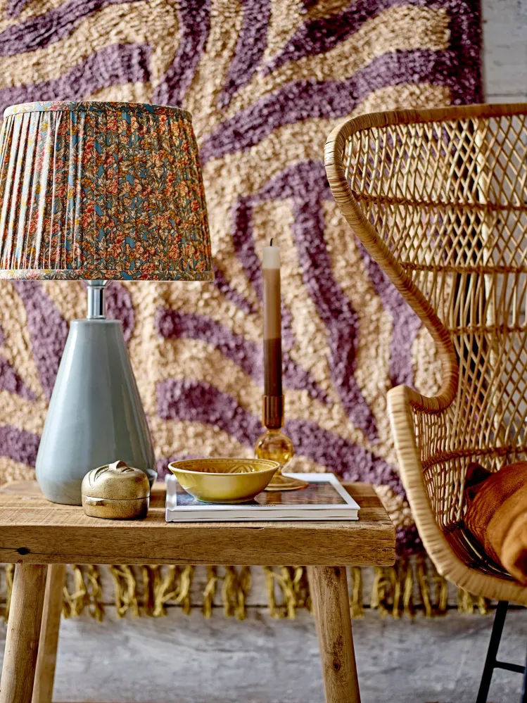 Bloomingville Etty Lámpara de Mesa, Verde, Gres - Impermeable y UV Resistente