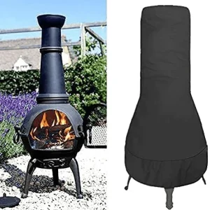 Certificado de Seguridad Cubierta para chimenea de patio con cubierta protectora duradera e impermeable para jardín al air...