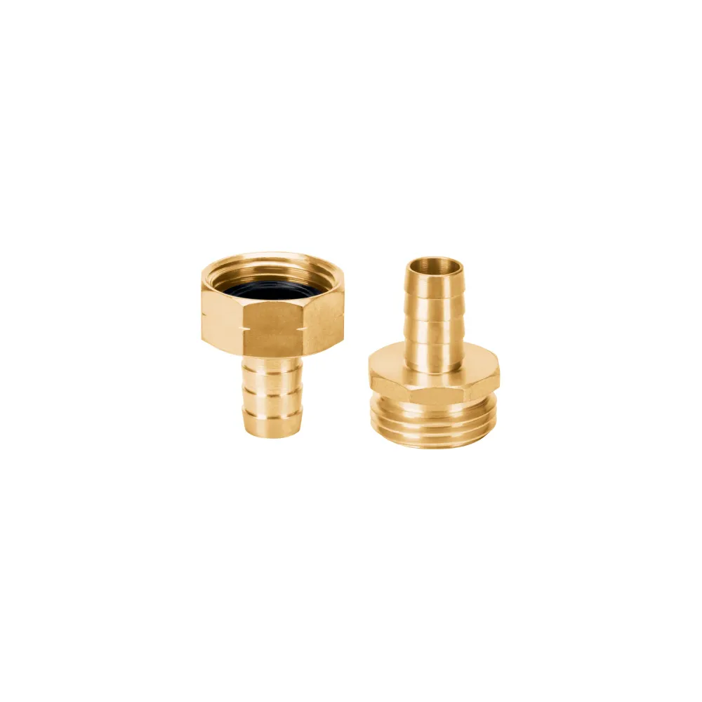 Conectores 1/2" Macho y Hembra De Latón Robusto Para Manguera, Truper 12704 para Riego Nocturno