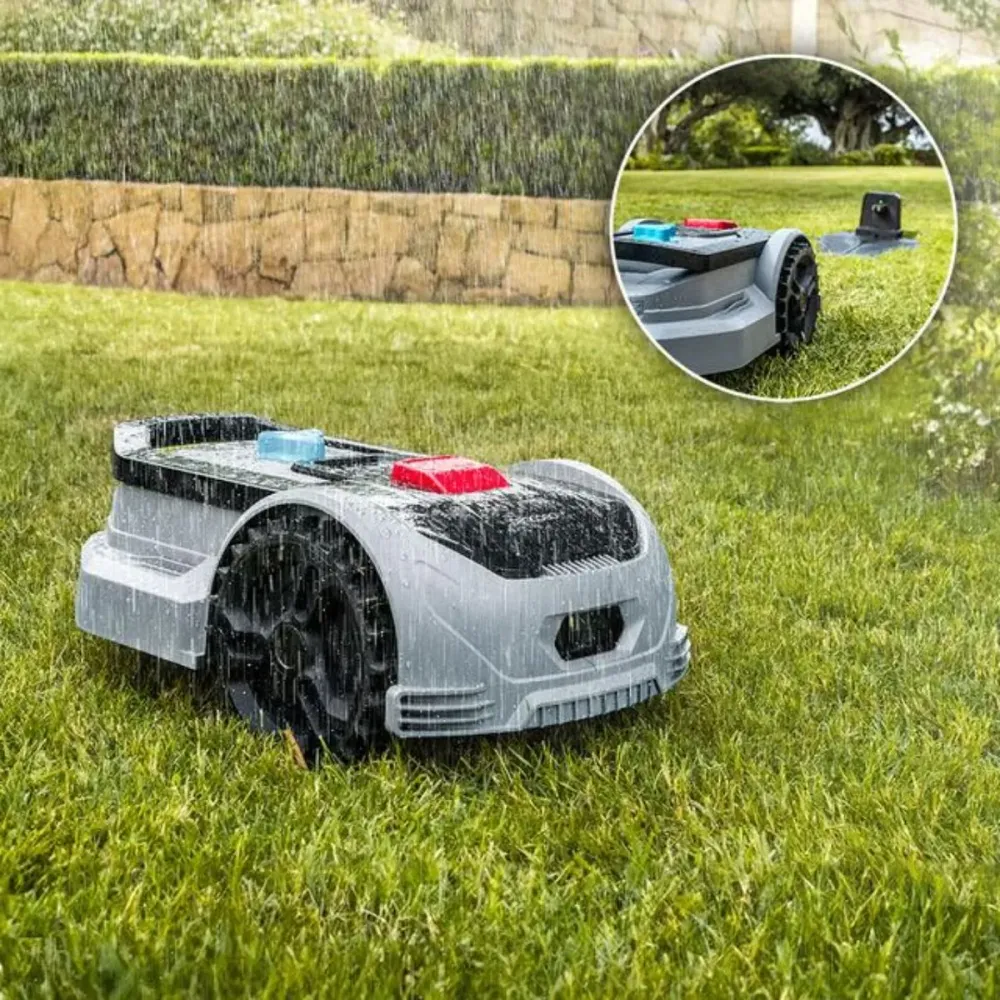 Cortacésped Cecotec Conga GrassHopper 500 Connected Robot 500 m² sensor de lluvia control App con Encendido Eléctrico