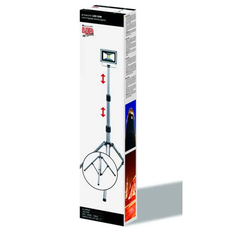 Cortacésped Mulching Trípode con proyector LED 7hSevenOn Outdoor 20W 1500lm 4000K IP65 175 cm