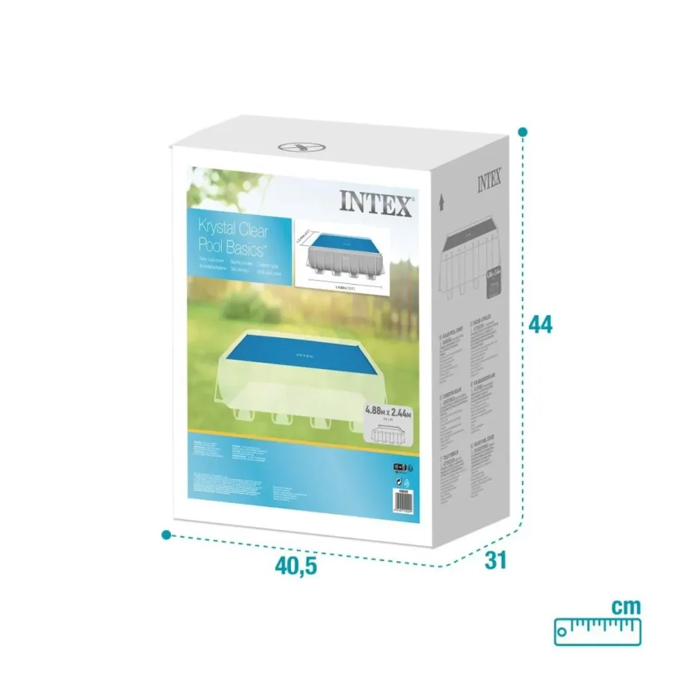 Cobertor rectangular Intex para piscinas Acero Frame azul 476x234 cm