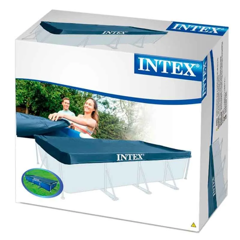 Cubierta Solar Cobertor para piscina rectangular Intex vinilo azul 20x460x226 cm