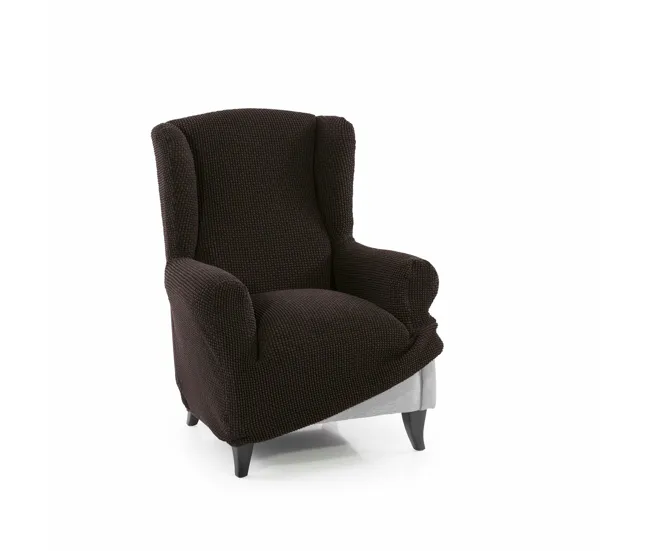 Funda para sillón orejero Sofaskins NIAGARA - Marrón con Ventanas de Ventilación