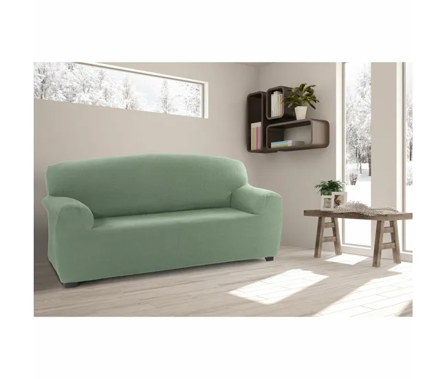 Funda para Sofá Sofakover Romeo 180 - 220 cm 3 plazas - Turquesa con Cordón de Ajuste