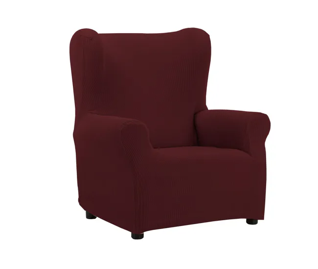Funda de Sillón Orejero Elástica Java Burdeos Donegal Collections Resistente los Rayos UV