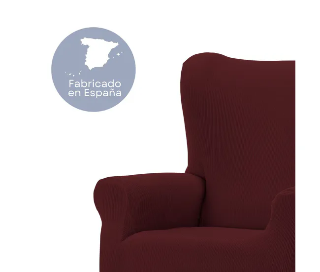 Funda de Sillón Orejero Elástica Java Burdeos Donegal Collections Resistente los Rayos UV
