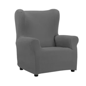 Funda de Sillón Orejero Elástica Java Gris Donegal Collections con Cordón de Ajuste