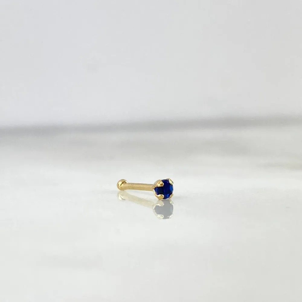 Cuchillo de Jardín Japonés Piercing Chispa Lineal 0.15gr / 0.7cm / 1mm Circon Azul Oro Amarillo (Joya)