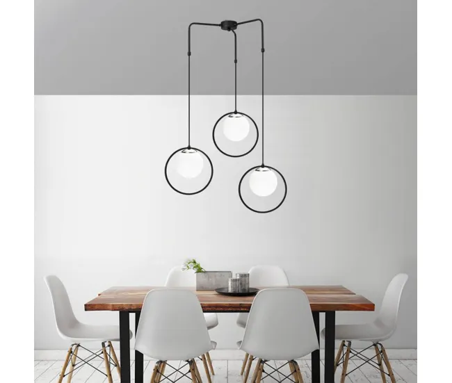 Lámpara de techo Escott II de Wonderlamp: 3 luces, acero nórdico y sensor de movimiento