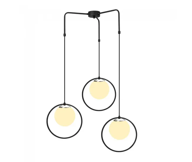 Lámpara de techo Escott II de Wonderlamp: 3 luces, acero nórdico y sensor de movimiento