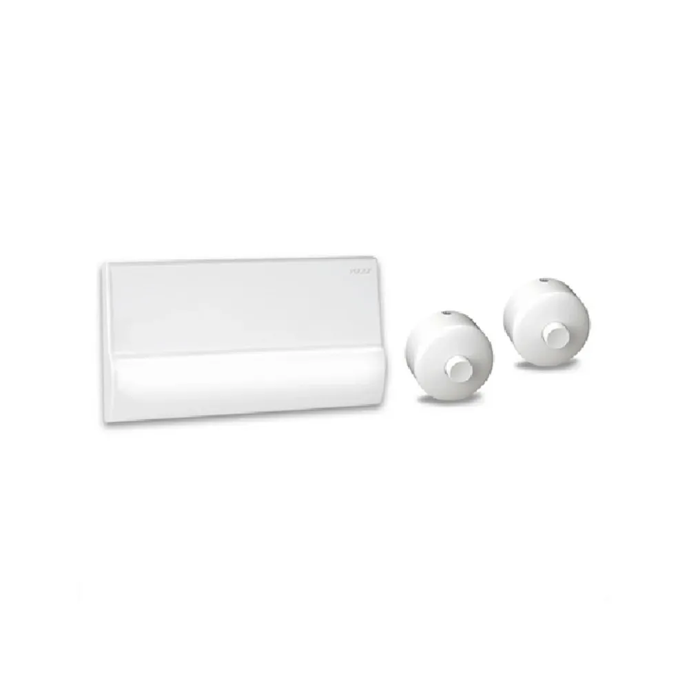 Kit placa con botón para cisterna empotrada Pucci Rame - Blanco con Filtro UV