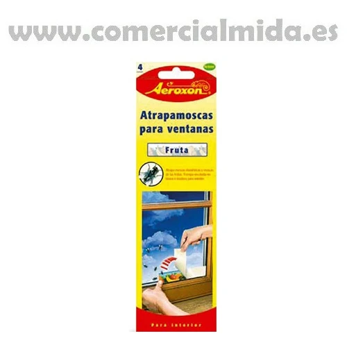 Atrapamoscas para ventanas con diseño frutal AEROXON con Luz de Atracción