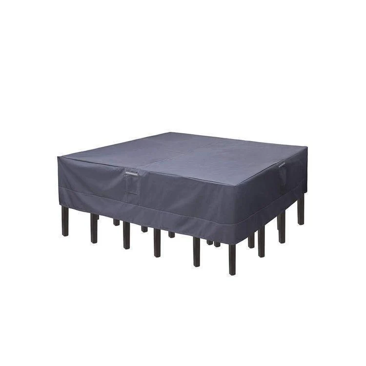 Mantel rectangular para mesa de exterior con Base de Parasol