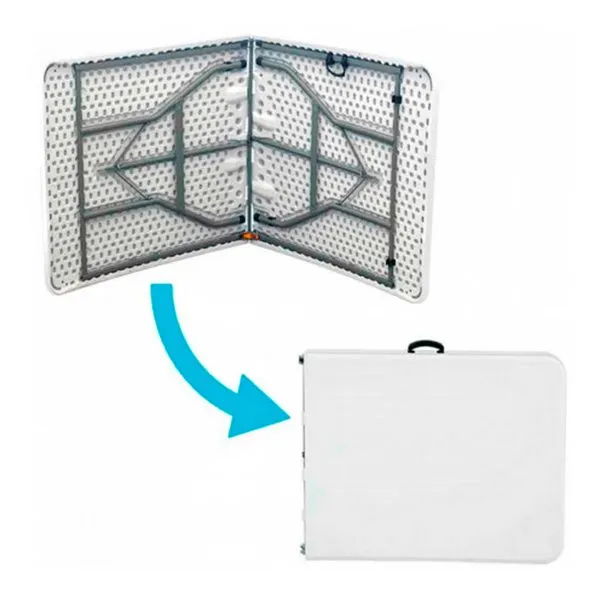 Mesa de Granito Mesa plegable rectangular catering blanca 150 cm