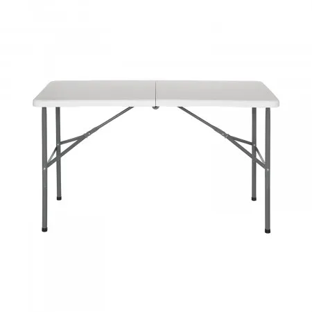 Mesa de Ratán Mesa Plegable 122cm Rectangular Blanca Catering O91