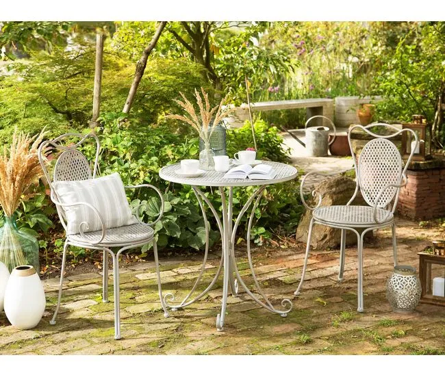 Conjunto de balcón gris CILENTO | Plegable | Resistente al Agua