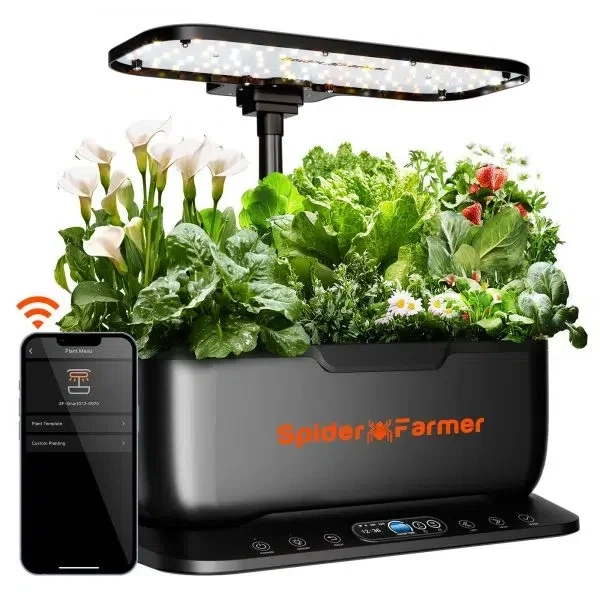Spider Farmer | Hydroponics G12 - Jardín hidropónico inteligente 12 plantas para Cultivo de Lechugas