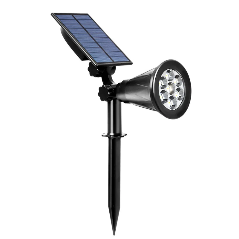 Certificado IP65 Foco estaca panel solar integrado jardín negro - STES0002