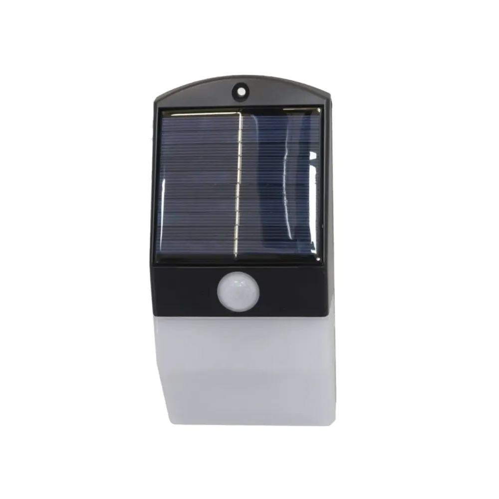 Aplique solar LED con sensor de movimiento negro 17,4 cm