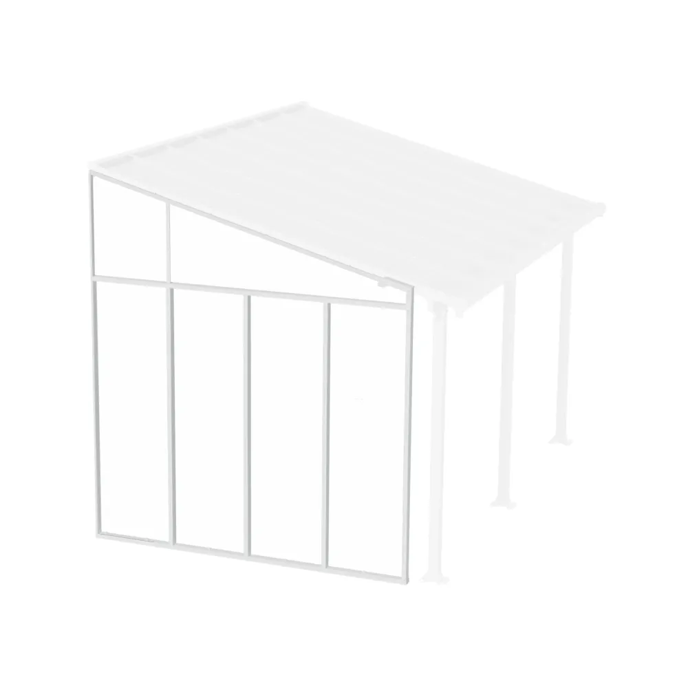 Cenador de Jardín Pared lateral para pérgolas 3 m blanco