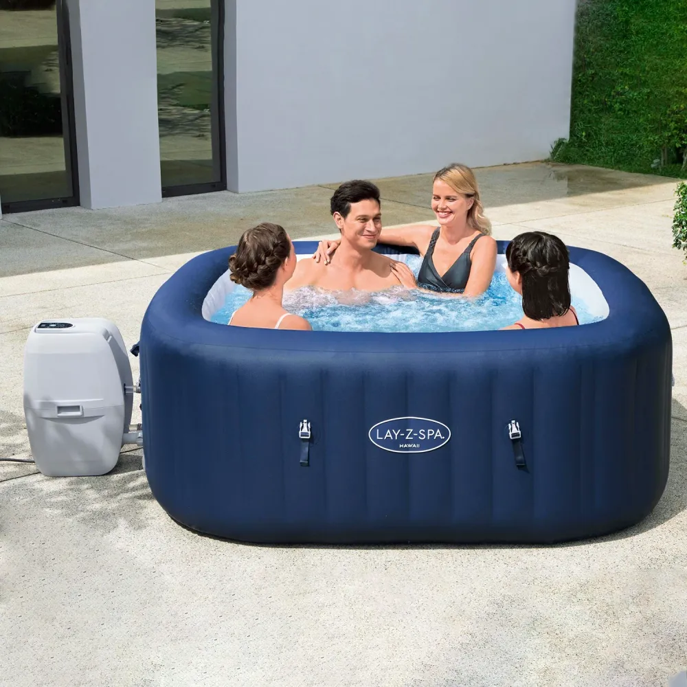 Piscina de Acero Piscina Lay-Z-Spa Hawaii 180x180x71 cm. 140 Airjets.