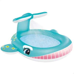 Piscina hinchable ballena INTEX con aspersor | Resistente UV
