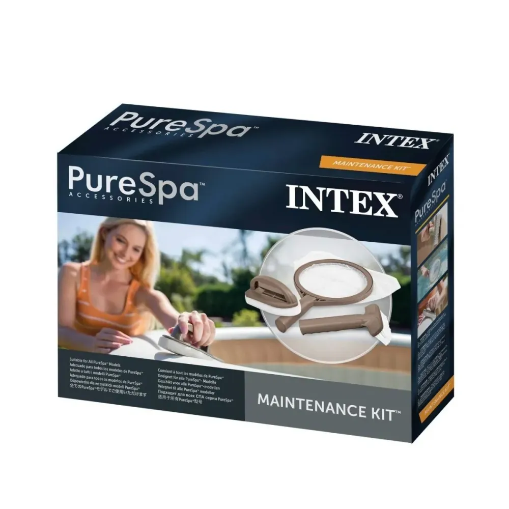 Set mantenimiento de spa Intex PureSpa 3 piezas crema con 5 Accesorios Incluidos