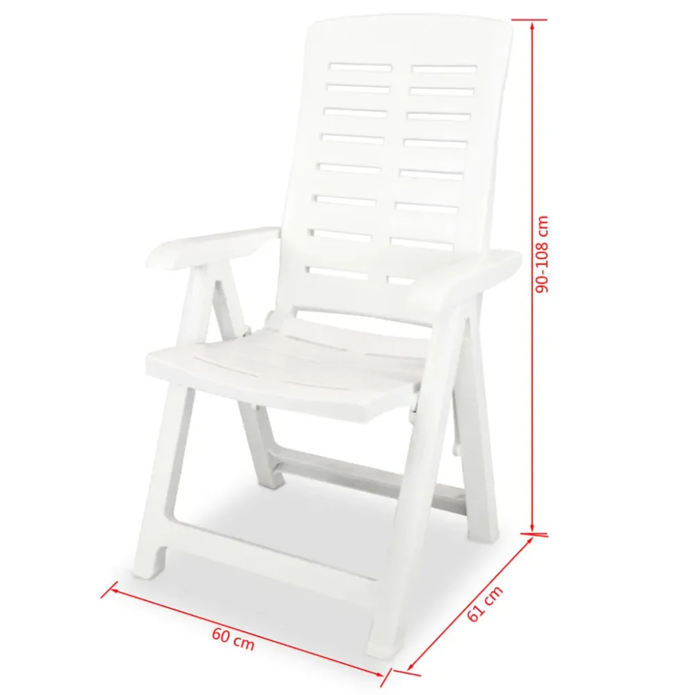 Pack de 4 sillas de exterior Blair respaldo reclinable 108x60x61 cm