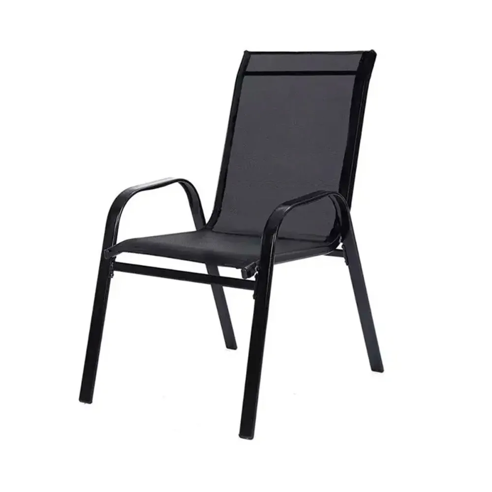 Pack de 4 sillas de exterior metálico negro