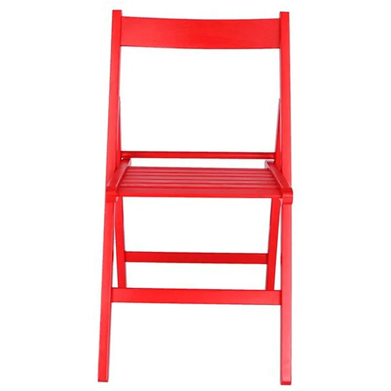 Pack de 4 sillas plegables madera rojo