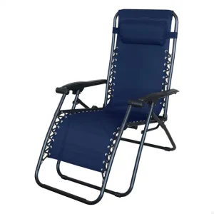 Aktive Silla plegable jardín gravedad cero azul 2 posiciones