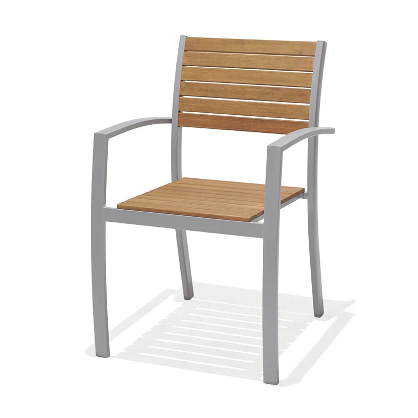 Silla aluminio/madera Resistente al Óxido