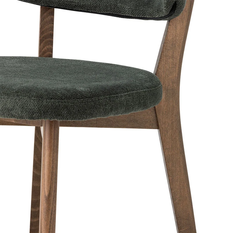 Silla de comedor Cally de Creative Collection, verde, madera
