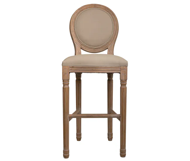 Taburete de madera tapizado