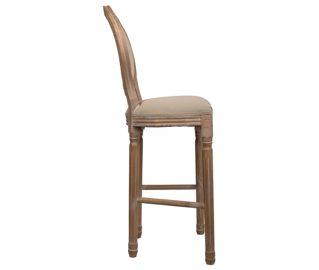 Taburete de madera tapizado