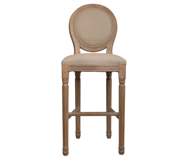 Taburete de madera tapizado