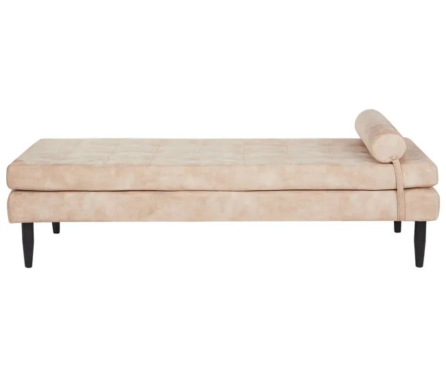 Chaise longue de terciopelo arena USSEL