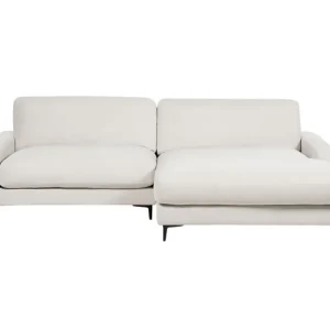 Confortable y Ergonómico Sofá esquinero de tela blanco crema izquierdo MALOY